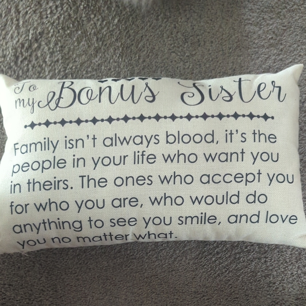 Bonus Sister Throw Pillow
